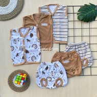 3 Sets 6 Pcs Newborn Baby Clothes Sets for 0-3 Months Old Baju Baby Newborn Set Baju Baby Boy Baju B