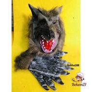 [WOLF] FUR WOLF MASK - Super cool, super muddy wolf head mask - Funny wolf Halloween role-playing ma