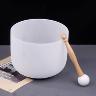 TasteTasty Crystal Quartz Singing Bowl 8 Inch 432Hz Yoga Meditation Sound Bowls Professional  Crysta