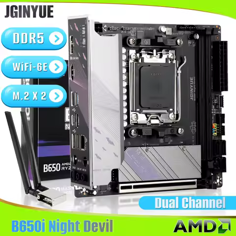 B650I NIGHT DEVIL Motherboard Supports AMD AM5 Socket Ryzen 7000-9000 Series Processors Dual-Channel