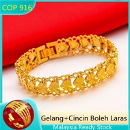 Gelang Tangan Pintal Emas Bangkok Siap Cop 916 Rantai Tangan Emas 916 Original Gold 916 Original Mal