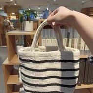 ZHAOCAI Women Clothes Korean Hand Knit Small Tote Bag Tote Bag Lunch Bag