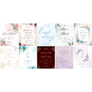 💌Kad kahwin | Kad tunang | kad birthday | soft copy | wedding card