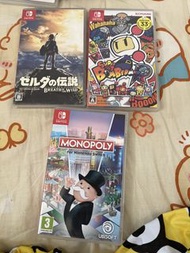 薩爾達傳說zelda 炸彈人bomberman大富翁monopoly, switch