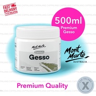 Mont Marte Premium White Gesso 500ml Substrate Primer Surface Preparation for All Paints including A
