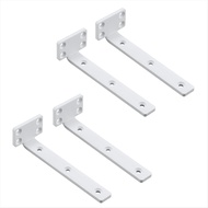 4Pcs Floating Shelf Bracket 6 Inch, Industrial Heavy Duty Shelf Brackets L Brackets Hidden Metal She