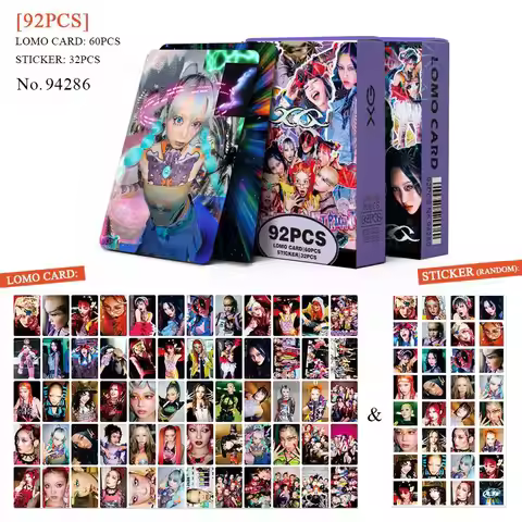 92Pcs/Set Kpop Idol XG New Album Series Lomo Cards Stickers Postcards JURIN CHISA HINATA HARVEY MAYA