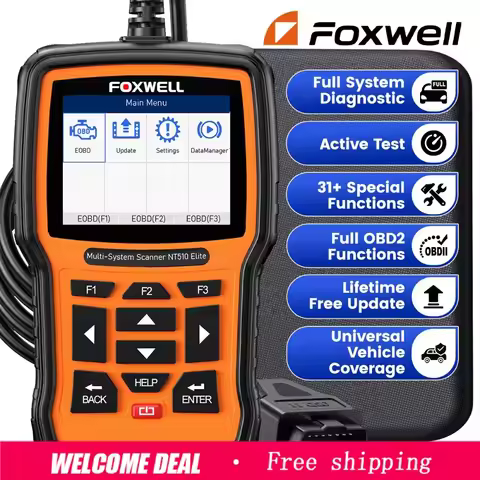 Foxwell NT510 Elite All System Bidirectional Car OBD2 Scanner Diagnostic Tool