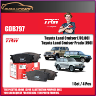 TRW Front Brake Pad for Toyota Land Cruiser Prado [J150] FJ Cruiser Fortuner [AN150/160] Hilux [AN11