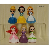 6 IN 1 disney Princess Figurine / Cake Topper