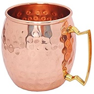 Pure Copper Unique Hammered Design Mug with Brass Handle [Deepavali / Diwali]