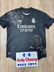 大靚 Adidas Y3 皇家馬德里 皇馬 山本耀司聯名 23/24 第四球衣 球員版 L碼 大碼 黑花 特別限量版