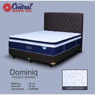 1 set springbed Central dominiq pocket 160x35x200 plus Divan oscar