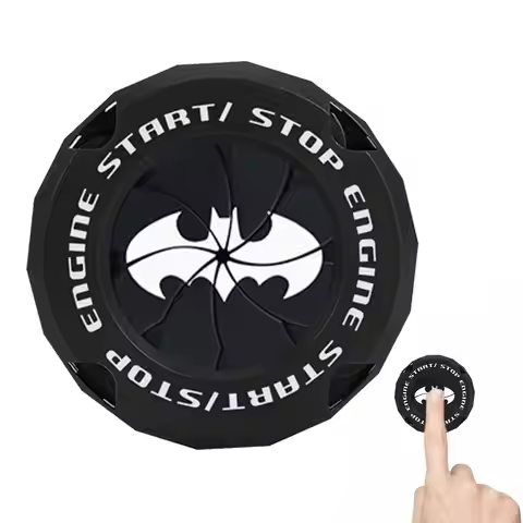Push Start Button Cover Bat Design Start Stop Button Cover Protective Push Button Cover Universal Pu