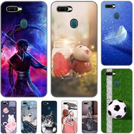 Cartoon Phone Cover For OPPO AX7 A7 2018 A5S AX5s OPPO A12 CPH1909 Case Soft Silicone Pattern Flower Football Shell