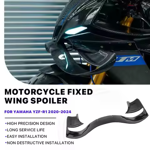Motorcycle Fixed Wing Spoiler Winglet For YAMAHA YZF-R1 YZFR1 YZF R1 2020-2024 Aerodynamic GP Wing S
