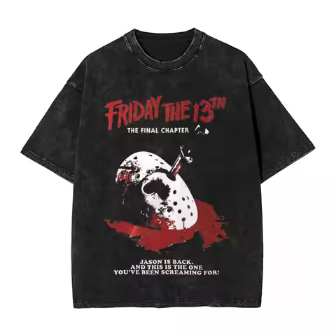 Friday Halloween T-Shirt The 13th Harajuku T-Shirts Short Sleeve Streetwear Tshirt Summer Cotton O N
