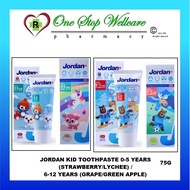 JORDAN MILK TEETH 0-5 YEARS STRAWBERRY/ 6-12 YEARS GRAPE