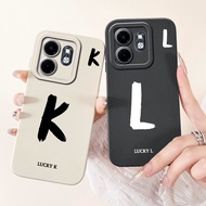 For Infinix Hot 50i Case X6531 X6531B Cover Cute Capital Letters Soft Silicone Matte TPU Shockproof 