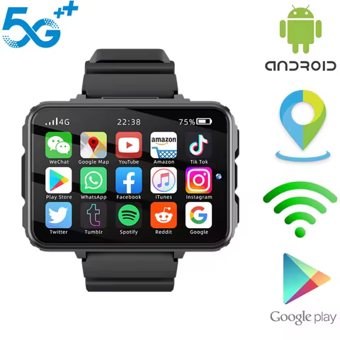 GOLDENSPIKE VP999 5g Smart Watch 2.4'' Amoled With GaoFit App 500W Dual Camera GPS WIFI Play Store B