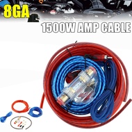 1500W Car Amplifier Installation Wiring Harness Kit 8GA Audio Amplifier Subwoofer Power Cable