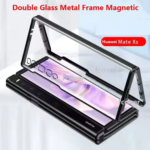 Aluminum Cover For Huawei Mate XS XS2 Case Glass Screen Metal Frame Magnetic 360 Protection