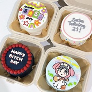 korean cake/kue ultah mini/lunch box cake/kue ultah korean