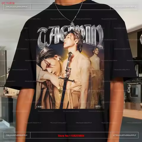 Taemin T Shirt SHINee Lee vintage Washed homme Stylish Stretched Soft Top For Everyday Wear graphic 