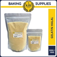 GELATIN BOVINE 200 BLOOM POWDER HALAL 500G / 100G HALAL
