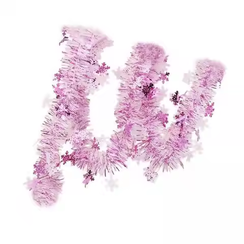 5x 5.9ft Tinsel Garland Strip for Holiday Decor, Staircase And Fireplace Use