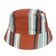 Prada 三角標誌條紋棉質顏色漁夫帽，XL 碼，1378 [二手]