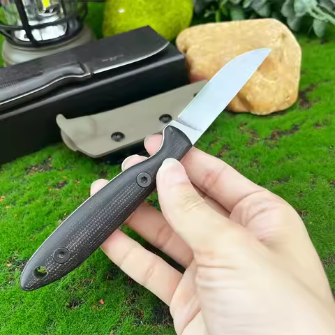ESEE Hiking Fixed Blade Knife High Hardness D2 Blade Linen Handle EDC Camping Hunting Cutting Multif