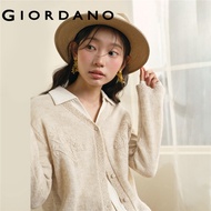 GIORDANO WOMEN Hand embroidery v-neck cardigan 18356902