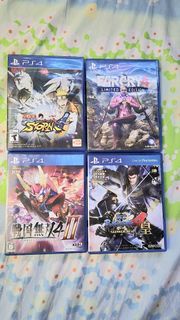 PS4 遊戲合集 - Naruto Storm 4, Far Cry 4, 戰國無雙 4-II, 戰國無雙 4。100元四隻。