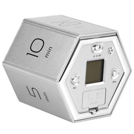 Timer 1/5/10/25/30/60min and Custom Countdown Flip Focus Timer Hexagon Rotation Timer Magnetic Desk 