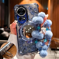 3D Printed Phone Case for OPPO A3 A5 Pro A5X A3X A18 A38 A58 A78 Plating Makeup Mirror Silicone Case