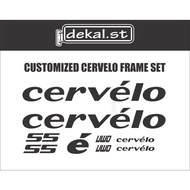 Customized cervelo frame set bike sticker