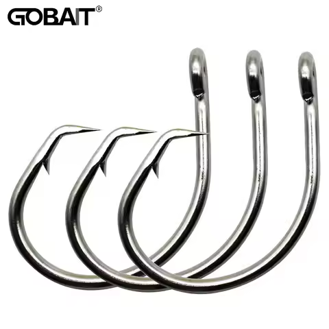 Giant Fishing Hook 5/0-16/0 Forged In-line Circle Hooks Shark & Swordfish Tuna Hook Stainless Steel 