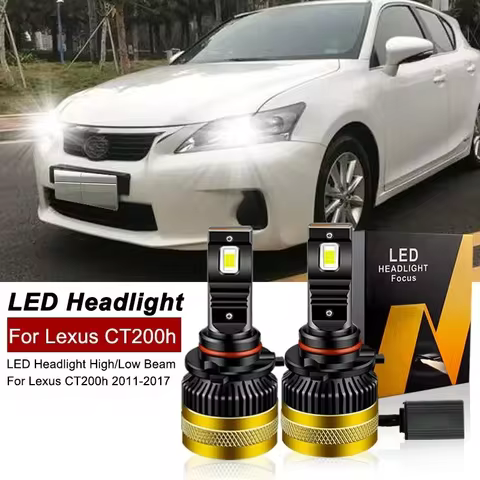 2PCS 30000lm For Lexus CT200h 2011-2017 LED Headlight Bulbs High Beams 9005 HB3 Low Beams H11 H8 H9 