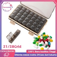 7-Day Medicine Box 21/s 28 Slots Pill Box Weekly tablet Storage Holder - 21 Slots