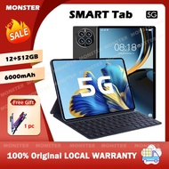 Smart tablet android tablet for kids 12GB+512GB 6000mAh Dual SIM with Keyboard Pen gaming tablet