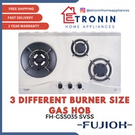 Fujioh Gas Hob with 3 Different Burner Size FH-GS5035 SVSS PUB | LPG