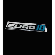 Euro 10 embossed sticker