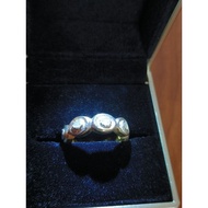 Real Diamond Ring Antique Silver In