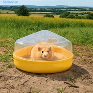 DARNELL Hamster Sand Bath Box, Transparent Anti-spill Pet Bath Container, Plastic Escape-Proof Chees