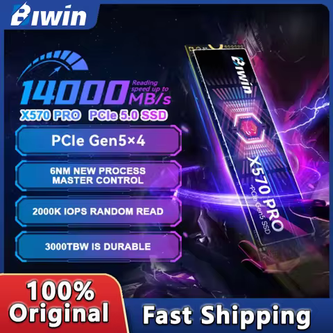 BIWIN X570 PRO PCIe 5.0 X 4 M.2 2280 1TB 2TB 4TB Internal Solid State Hard Drive 14000MB/s Disk For 
