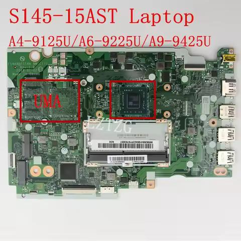 Motherboard For Lenovo ideapad S145-15AST Laptop Mainboard CPU A4-9125/A6-9225/A9-9425U 5B20S41907 5