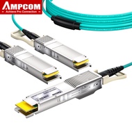 AMPCOM 400G QSFP-DD ไปยัง2X200G QSFP56สายเคเบิลออปติกที่ใช้งานอยู่ BreakoutAOC ประกอบสำหรับ Cisco Mi