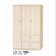 2023 3 Doors Wardrobe 4ft W x 6ft H