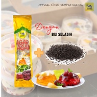 Agar - agar strip /Jelly /puding 18g + Basil Seed Biji  Selasih (3 packs)
